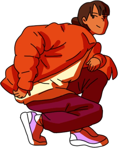 Girl posing illustration