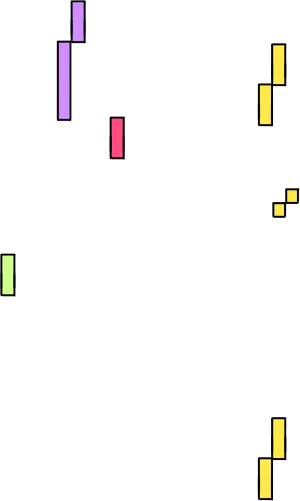 Pixel confetti illustration